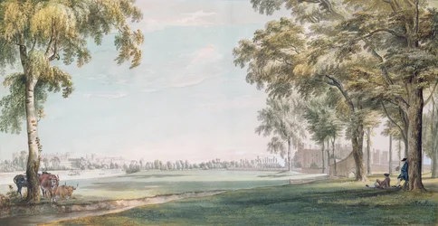 Eton College et Windsor depuis les terrains de jeu